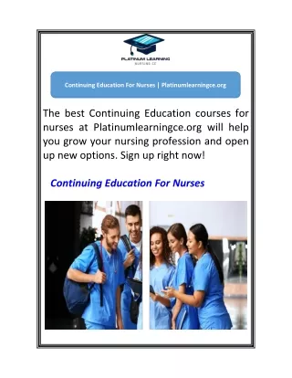 continuing education for nurses
