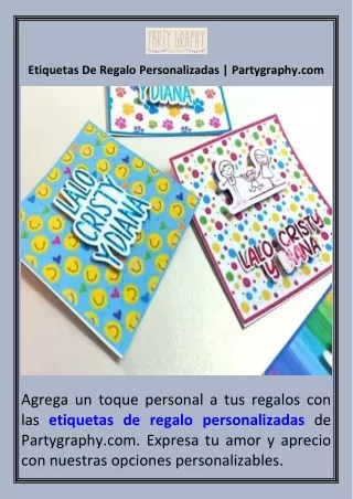 Etiquetas De Regalo Personalizadas  Partygraphy.com