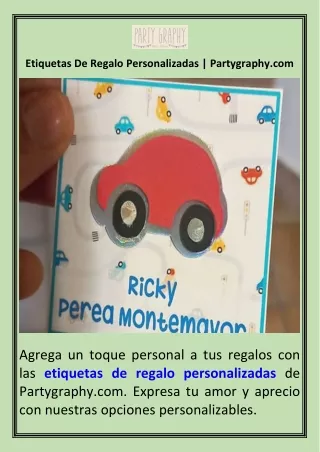 Etiquetas De Regalo Personalizadas  Partygraphy.com