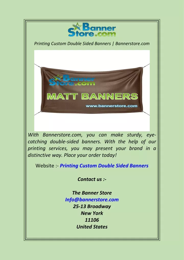 printing custom double sided banners bannerstore