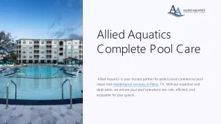 Commercial Pool Repair in Plano