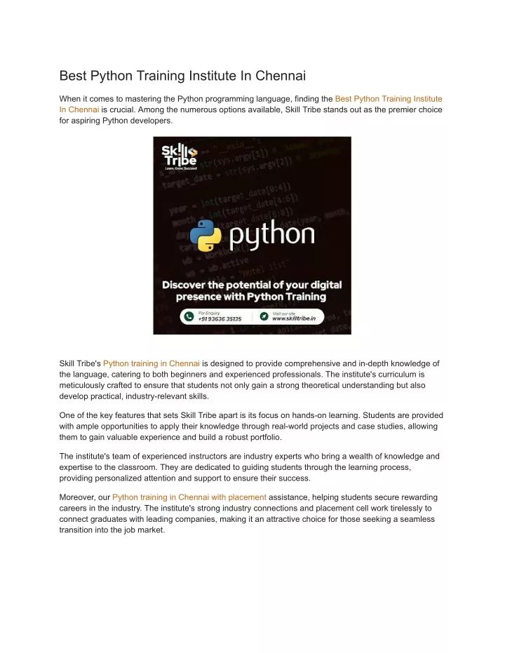 best python training institute in chennai