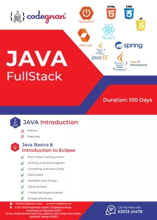 Codegnan, Full Stack Java Training in Bangalore