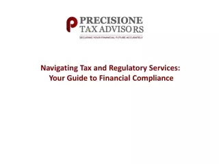 Navigating Tax and Regulatory Services