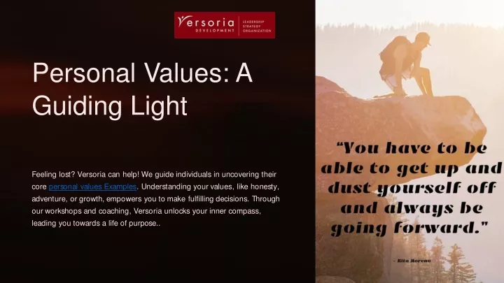 personal values a guiding light