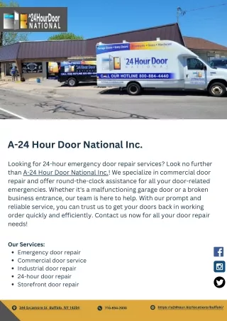 A-24 Hour Door National Inc.