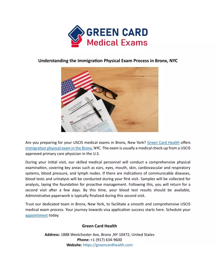 understanding the immigration physical exam