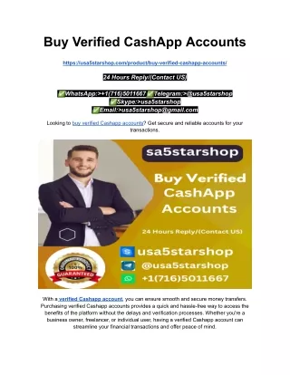 Buy Verified CashApp Accounts