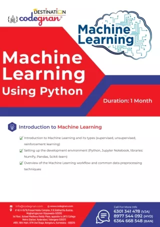 Machine Learning Course in Hyderabad, Codegnan