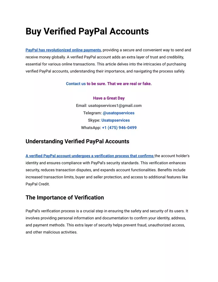 buy verified paypal accounts