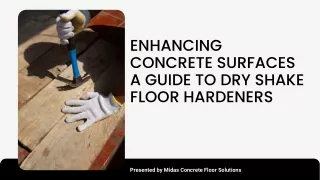 Enhancing Concrete Surfaces A Guide to Dry Shake Floor Hardeners