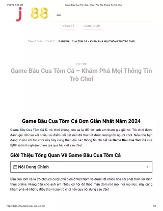 Game Bầu Cua Tôm Cá Đơn Giản Nhất Năm 2024