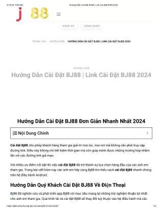 Hướng Dẫn Cài Đặt BJ88 Đơn Giản Nhanh Nhất 2024