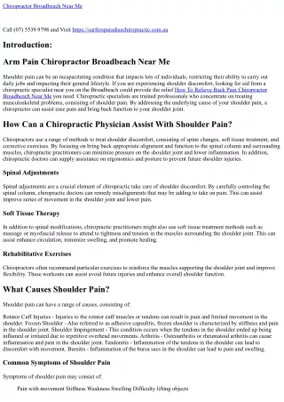 Back Exercises For Lower Back Pain Chiropractor Broadbeach Near Me (07) 5539 979