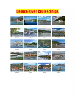Deluxe River Cruise Ships