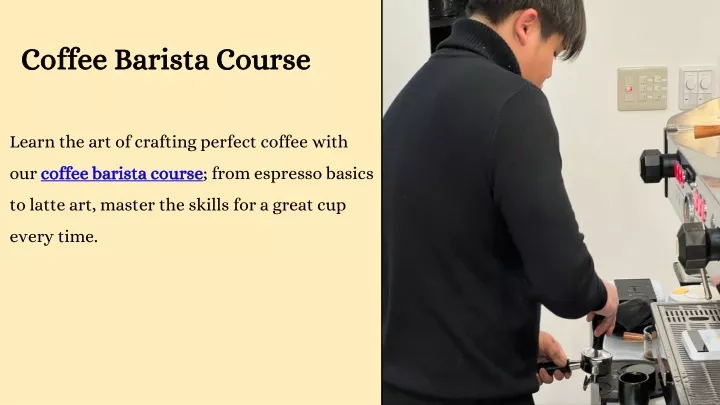 coffee barista course