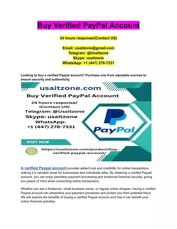 buy verified paypal account