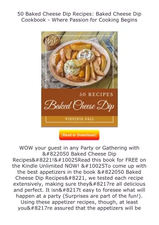 ✔️READ ❤️Online 50 Baked Cheese Dip Recipes: Baked Cheese Dip Cookbook - Wh