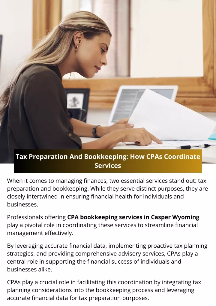 tax preparation and bookkeeping how cpas