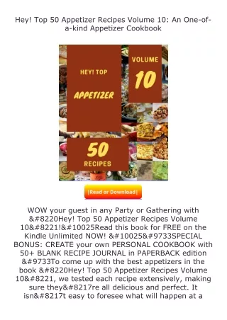 Download⚡PDF❤ Hey! Top 50 Appetizer Recipes Volume 10: An One-of-a-kind App