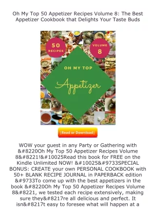 (❤️pdf)full✔download Oh My Top 50 Appetizer Recipes Volume 8: The Best Appe