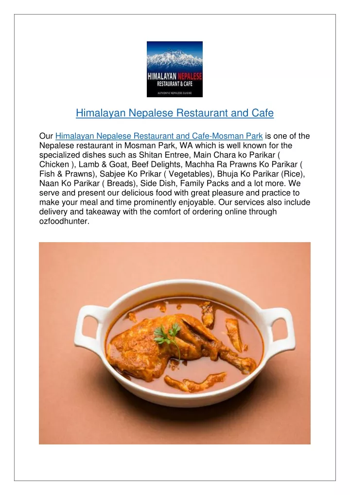 himalayan nepalese restaurant and cafe