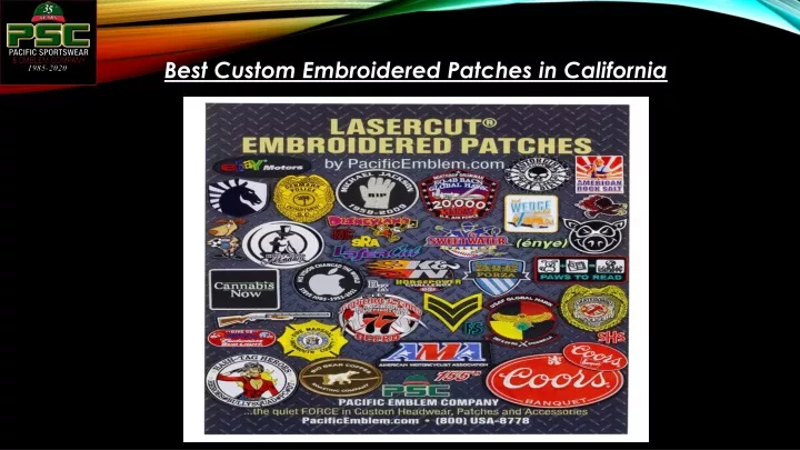 best custom embroidered patches in california