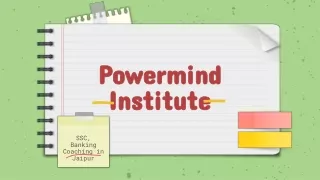 Join The Best Ssc Banking Coaching In Jaipur- Power Mind Institute