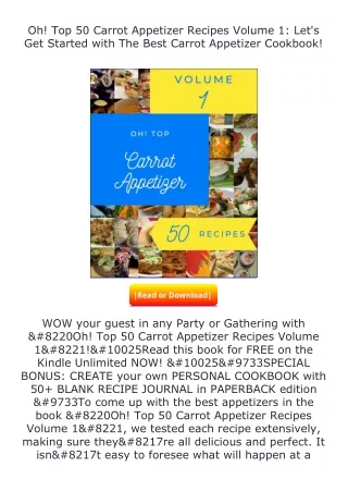(❤️pdf)full✔download Oh! Top 50 Carrot Appetizer Recipes Volume 1: Let's Ge