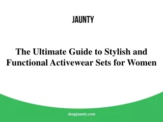 The Ultimate Guide to Stylish and Functional Activewear Sets for Women