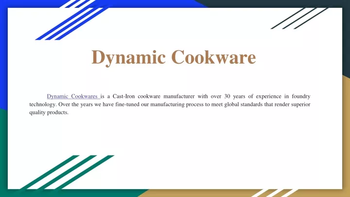 dynamic cookware