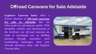 Offroad Caravans for Sale Adelaide