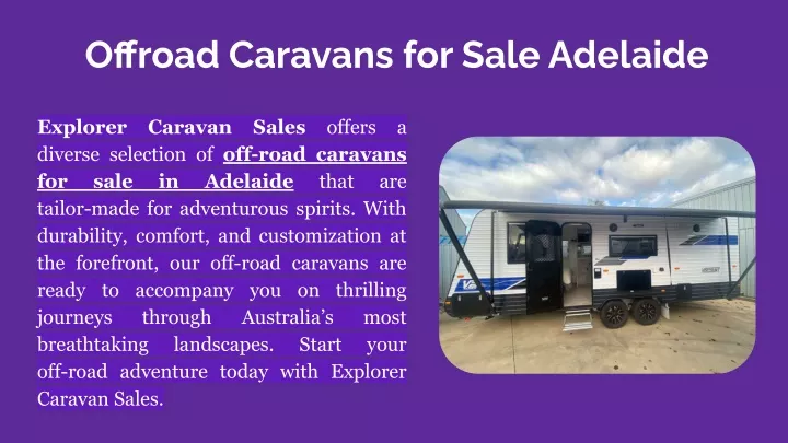 offroad caravans for sale adelaide