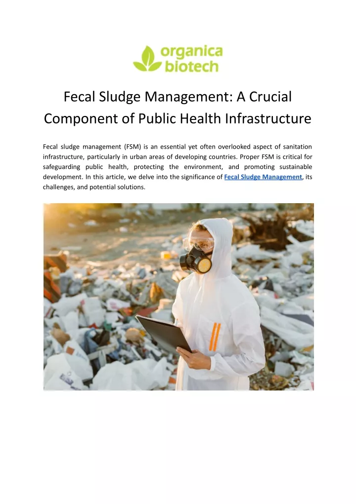 fecal sludge management a crucial component