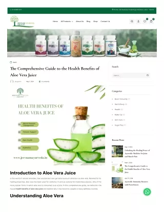 Health Benefits of Aloe Vera Juice