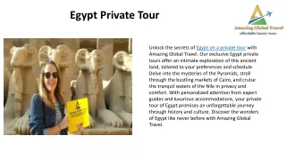 Egypt private tour