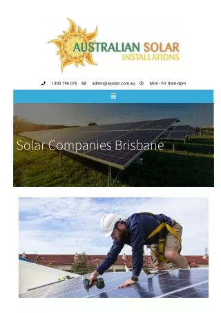 Solar Companies Brisbane