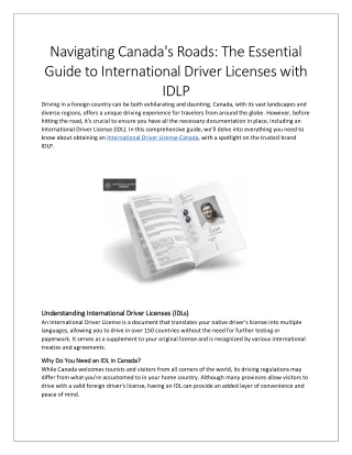 The Essential Guide to International Driver Licenses with IDLP