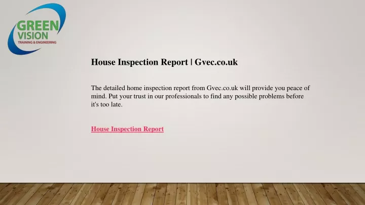 house inspection report gvec co uk the detailed