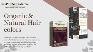 Organic & Natural Hair colours