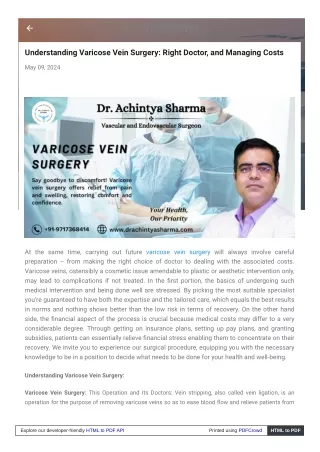 Enhanced Mobility: Varicose Vein Surgery