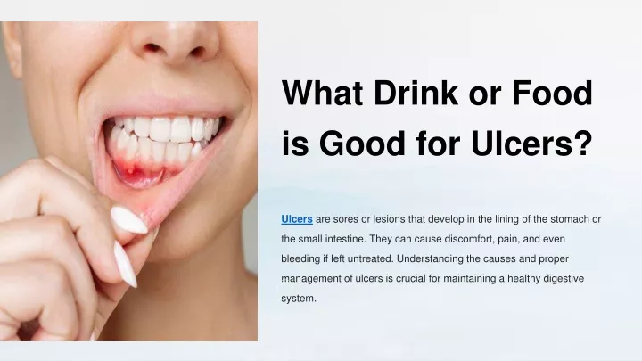 what drink or food is good for ulcers