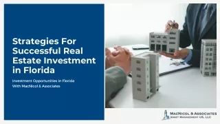 A Comprehensive Overview of Real Estate Investment in Florida