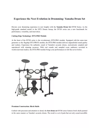 Experience the Next Evolution in Drumming_ Yamaha Drum Set