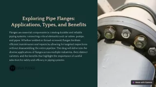 Exploring Pipe Flanges Applications, Types, and Benefits