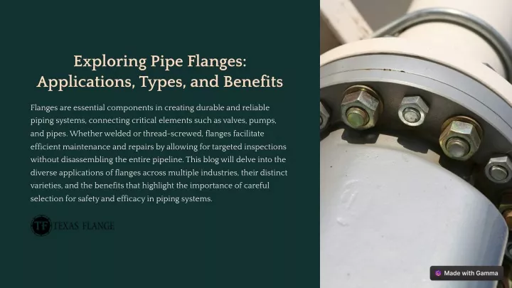 exploring pipe flanges applications types