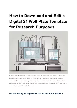24 Well Plate Template for Research Purposes