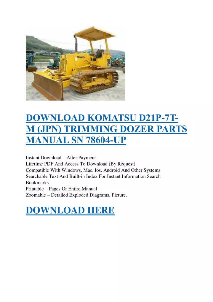 download komatsu d21p 7t m jpn trimming dozer