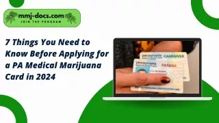 7 Things You Need to Know Before Applying for a PA Medical Marijuana Card in 2024