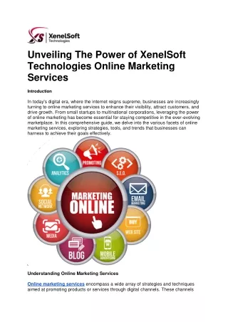 Unveiling The Power of XenelSoft Technologies Online Marketing Services